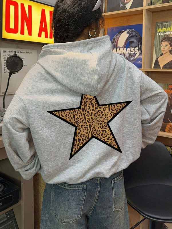 Ezwear sudadera holgada con grafico impreso "cute but psycho" de estilo minimalista casual, apta para otono e invierno
