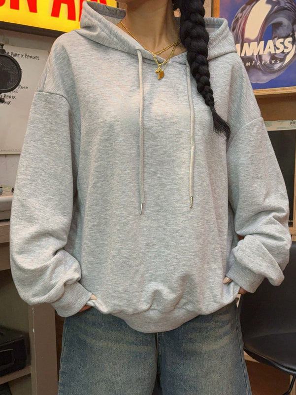 Ezwear sudadera holgada con grafico impreso "cute but psycho" de estilo minimalista casual, apta para otono e invierno