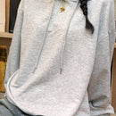 Ezwear sudadera holgada con grafico impreso "cute but psycho" de estilo minimalista casual, apta para otono e invierno