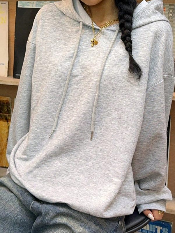 Ezwear sudadera holgada con grafico impreso "cute but psycho" de estilo minimalista casual, apta para otono e invierno
