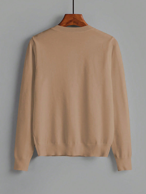 Essnce cardigan suelto y casual de mujer de un solo abotonado, de color liso, manga larga, para otono/invierno