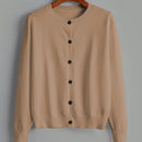 Essnce cardigan suelto y casual de mujer de un solo abotonado, de color liso, manga larga, para otono/invierno