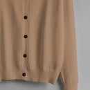 Essnce cardigan suelto y casual de mujer de un solo abotonado, de color liso, manga larga, para otono/invierno