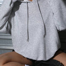 Ezwear sudadera holgada con grafico impreso "cute but psycho" de estilo minimalista casual, apta para otono e invierno