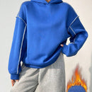 Moosta sudadera con capucha de manga larga y diseno simple para el ocio diario de las mujeres