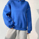 Moosta sudadera con capucha de manga larga y diseno simple para el ocio diario de las mujeres