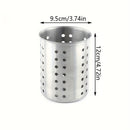Soporte para utensilios de acero inoxidable - Organizador multiusos para cocina para palillos, cucharas, tenedores, cuchillos - Almacenamiento de cubiertos de calidad alimentaria para uso doméstico y comercial