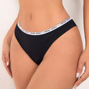 4 piezas pantis minimalistas sin costuras con estampado de letras para mujer
