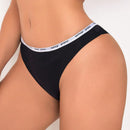 4 piezas pantis minimalistas sin costuras con estampado de letras para mujer