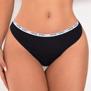 4 piezas pantis minimalistas sin costuras con estampado de letras para mujer