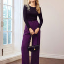 Motf premium pantalones de pierna ancha con pliegues plegados, bolsillos inclinados, cinturon