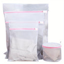 4 paquetes de bolsas de malla para ropa con cremallera, bolsas de lavado duraderas para ropa, ropa interior y alimentos cocinados, bolsas de tela rectangulares multiusos para uso en lavadora