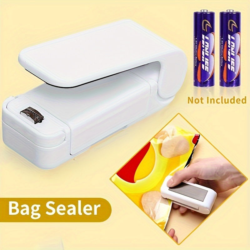 1 pieza Selladora de Bolsa Portátil Mini - Selladora de Vacío por Calor Portátil con Batería, para Resellar Bolsas de Plástico ≤36V para Almacenamiento de Comida y Snacks, Sin Baterías Incluidas