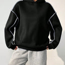 Moosta sudadera con capucha de manga larga y diseno simple para el ocio diario de las mujeres