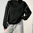 Moosta sudadera con capucha de manga larga y diseno simple para el ocio diario de las mujeres
