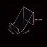 GLOBLELAND 6pcs Soportes de Libros de Acrílico Transparente, 9.5x6.5x6.5 cm - Elegantes Estantes de Exhibición de Escritorio