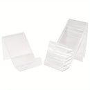 GLOBLELAND 6pcs Soportes de Libros de Acrílico Transparente, 9.5x6.5x6.5 cm - Elegantes Estantes de Exhibición de Escritorio