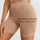 Leisure pantalones cortos de ciclismo ajustados de un solo color, transpirables y sin costuras, pantalones cortos casuales de verano