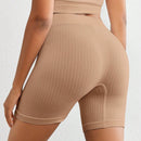 Leisure shorts de ciclismo de ajuste cenido, de unicolor, de verano, informales y sin costuras