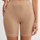 Leisure shorts de ciclismo de ajuste cenido, de unicolor, de verano, informales y sin costuras