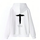 Sudadera con capucha casual de mujer con impresion de cruz y cordon, manga larga para otono/invierno. libera tu potencial de moda: descubre nuestra serie de sudaderas con capucha para mujer, que combinan calidez y estilo