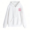 Sudadera con capucha de mujer, nueva para otono-invierno 2024, con estampado de letras, de corte holgado, de manga larga, calida y gruesa, con estilo y tendencia para capas