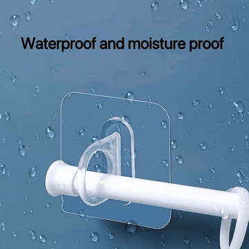 6/10/20pcs Ganchos Adhesivos Fuertes y Transparentes - Montaje en Pared Versátil para Barras de Cortina y Dispensadores de Loción - Duraderos, Ahorra Espacio, Fácil Instalación, Diseño Elegante, Ganchos de Utilidad