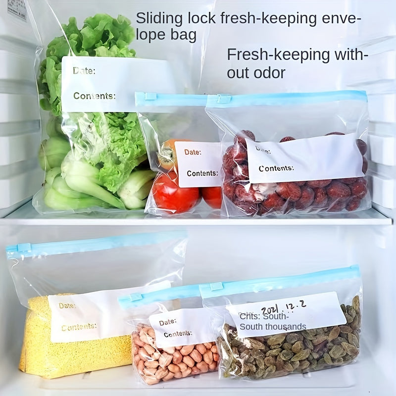 Bolsas de almacenamiento de alimentos para la organización de la cocina de material PET, 10 unidades - Bolsas de sellado al vacío reutilizables y resistentes a fugas