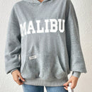 Ezwear sudadera informal con capucha y bolsillo con estampado de letras, para otono/invierno
