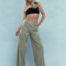 Missguided pantalones cargo de cintura alta y pierna ancha