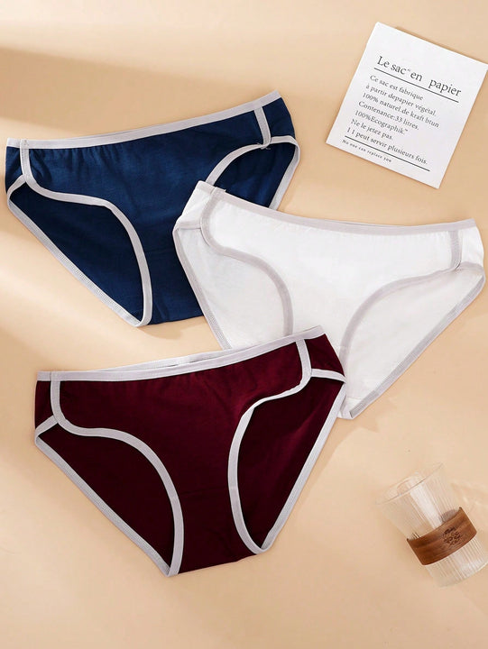 Tanga casual para mujer con recorte de bloques de color