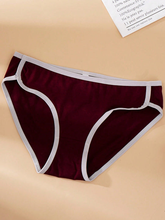 Tanga casual para mujer con recorte de bloques de color