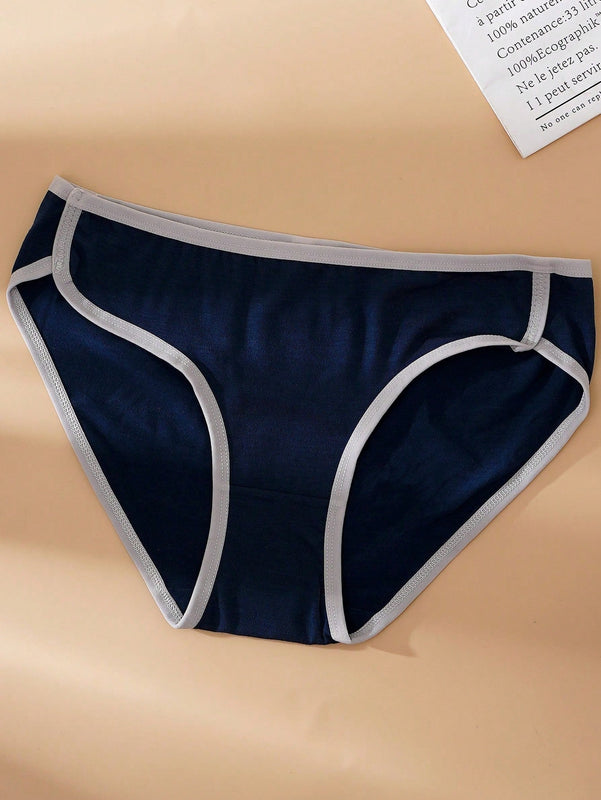 Tanga casual para mujer con recorte de bloques de color