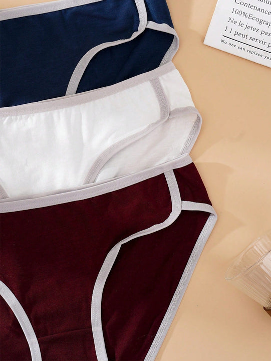 Tanga casual para mujer con recorte de bloques de color