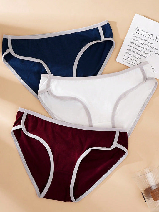 Tanga casual para mujer con recorte de bloques de color