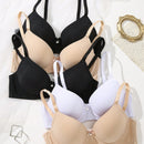 5 piezas/set sujetadores inalambricos sencillos con rayas verticales solidas para mujeres