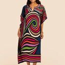 Vestido de una pieza con manga larga tipo pareo para playa, con estampado impreso, ideal para vacaciones, cubre bikini y protege del sol