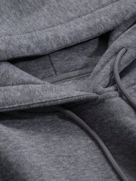 Dazy sudadera con capucha de manga larga con estampado de letras minimalista, uso diario informal