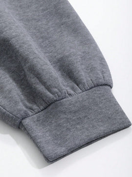 Dazy sudadera larga con capucha, holgada, con cordon y estampado de eslogan casual para mujer, otono