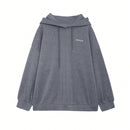 Dazy sudadera larga con capucha, holgada, con cordon y estampado de eslogan casual para mujer, otono