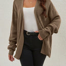 Cardigan holgado casual con abertura lateral y mangas tipo dolman, para primavera/otono