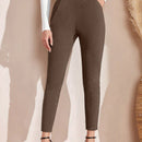 Emery rose pantalones casuales ajustados de unicolor para mujer, uso diario