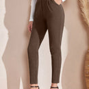 Emery rose pantalones casuales ajustados de unicolor para mujer, uso diario
