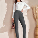 Emery rose pantalones casuales ajustados de unicolor para mujer, uso diario