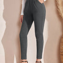 Emery rose pantalones casuales ajustados de unicolor para mujer, uso diario