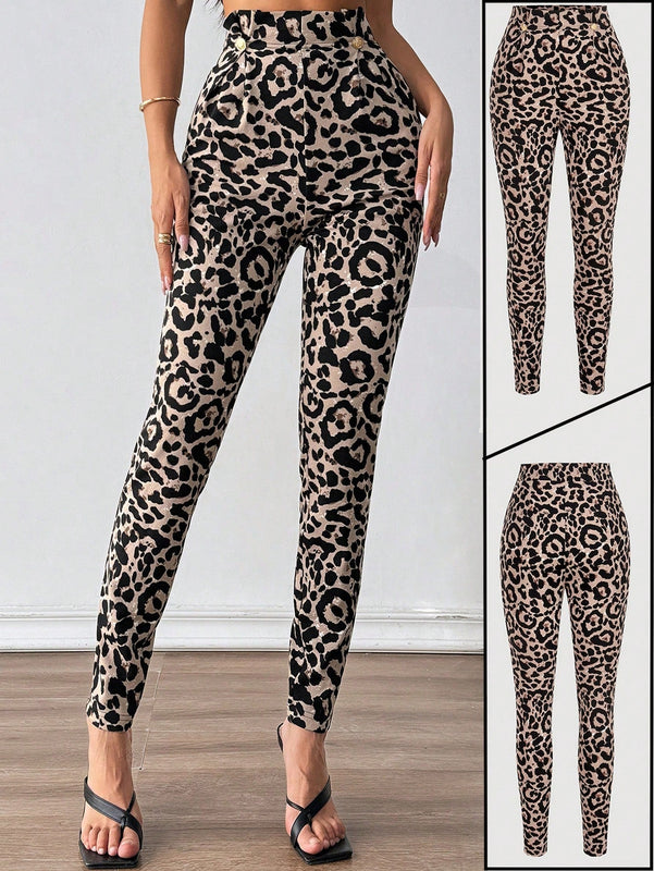 Pantalones casuales de traje negro de cintura alta para mujer con ajuste cenido y piernas anchas de 7-9cm