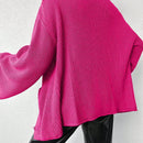 Cardigan de manga larga con botones y cuello para mujer, de estilo minimalista