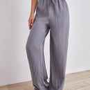 Tall pantalones largos de unicolor con cintura larga y cordon para mujeres altas