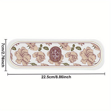 Alfombrilla de baño absorbente de gel de sílice: Soporte para cepillos de dientes y jabón para baño - 22,5 cm x 8,86 pulgadas