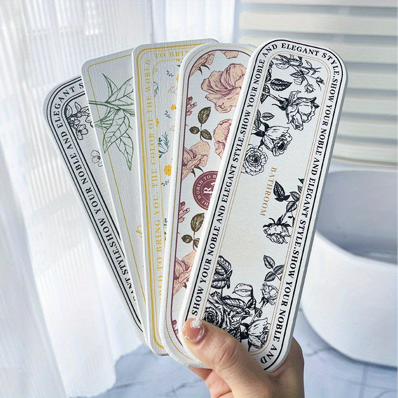 Alfombrilla de baño absorbente de gel de sílice: Soporte para cepillos de dientes y jabón para baño - 22,5 cm x 8,86 pulgadas